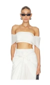 Selmacilek Strapless Top In White
