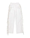 Selmacilek Woman Pants White Size S Polyester In White