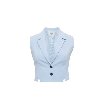 Sélone Women's Blue Aura Slit Tailored Vest