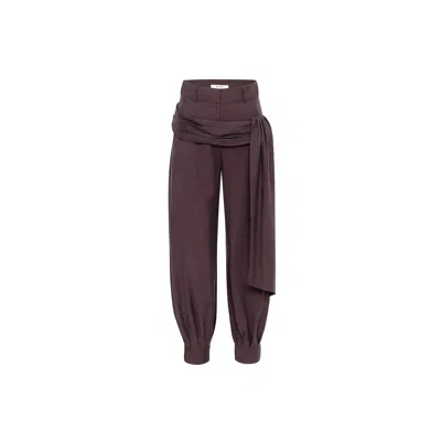 Sélone Women's Brown Helen Balloon Trousers
