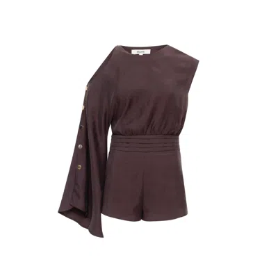 Sélone Women's Brown Mael One-shoulder Playsuit