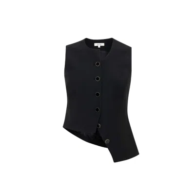 Sélone Women's Calin Asymmetric Tie Vest / Black