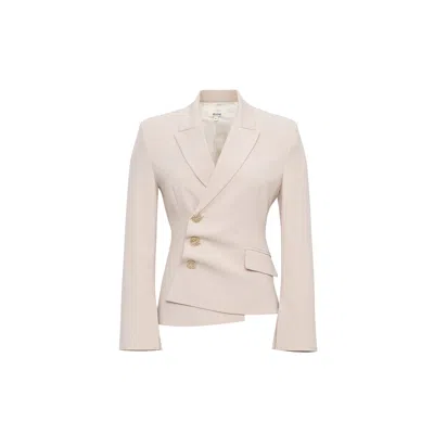 Sélone Women's Neutrals Oris Asymmetric Tailored Blazer/ Warm Beige In White