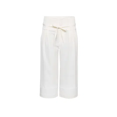 Sélone Women's White Alma Cuffed Trousers