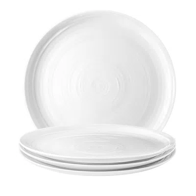Seltmann Terra Dinner Plates, Set Of 4 In White
