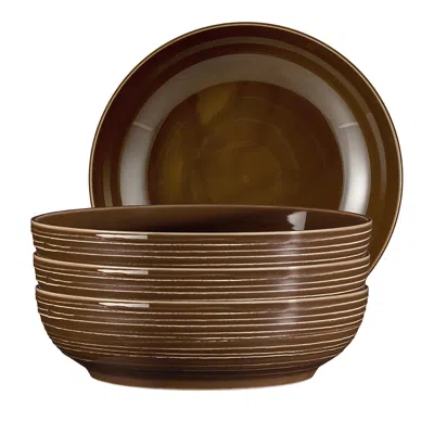 Seltmann Terra Pasta Bowls, Set Of 4 In Brown