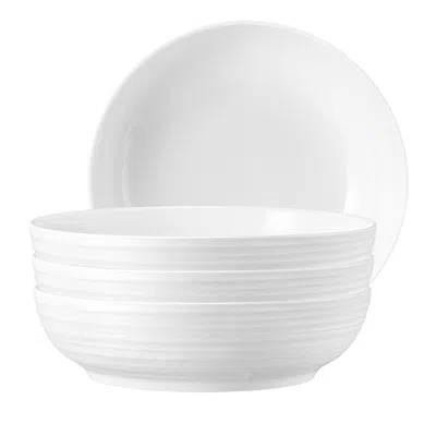 Seltmann Terra Pasta Bowls, Set Of 4 In White