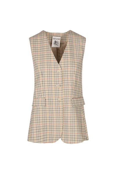 Semicouture Semi Couture - Vest - 440503 - Beige/red In Beige/rosso