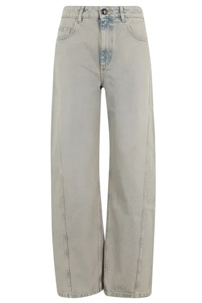 Semicouture Semi Couture Alexia Washed Denim Jeans In Grey
