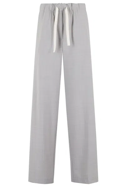 Semicouture Semi Couture Alix Wide-leg Trousers In Grey