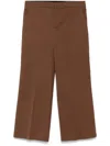 Semicouture Semi Couture Wide-leg Tailored Pants In Brown