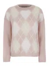 Semicouture Wool Melisande Diamond Sweater In Pink