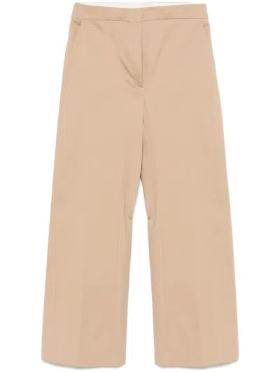 SEMICOUTURE BEIGE 'AMANDINE' TROUSERS IN COTTON