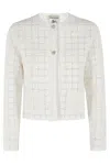 Semicouture Semi Couture Cassandra Delicate Crochet Cardigan In White