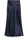 Semicouture Semi Couture Flowing Blue Wrap Maxi Skirt In Blue