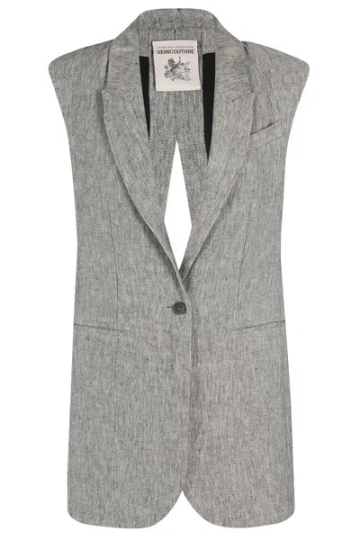 Semicouture Semi Couture Ippolita Tailored Semi Couture Gilet In Grey