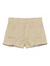 Semicouture Semi Couture Tailored Beige Shorts With Textured Fabric In Beige