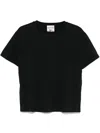 Semicouture Marina Classic Black Cotton T-shirt In Black