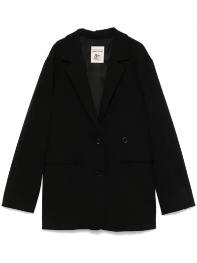 Semi-couture Maya Single-breasted Blazer In Black