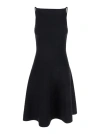 Semicouture Mini Black Dress With Open Back In Black