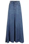Semicouture Semi Couture Mirella Flared Denim Skirt In Blue