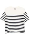 Semicouture Semi Couture Relaxed Fit Striped Natural Sweater In Beige