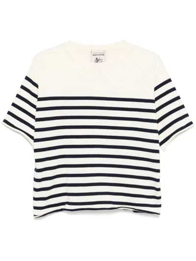 Semicouture Semi Couture Relaxed Fit Striped Natural Jumper In White