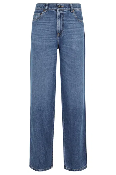 Semicouture Semi Couture Samantha Soft-fit Denim Jeans In Blue
