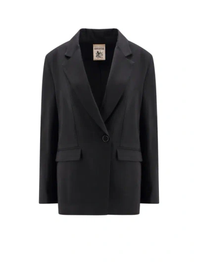 Semi-couture Viscose Blazer In Black