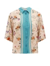 SEMI-COUTURE VISCOSE SHIRT WITH FLORAL PRINT