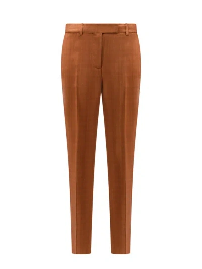 Semi-couture Viscose Trouser In Brown