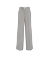 Semicouture Semi Couture Wide-leg Grey Pants In  Virgin Wool Blend In Grey