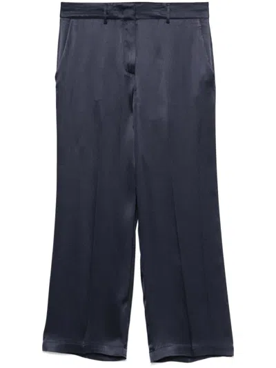 Semicouture Semi Couture Wide-leg Trousers With Classic Waistband In Blue