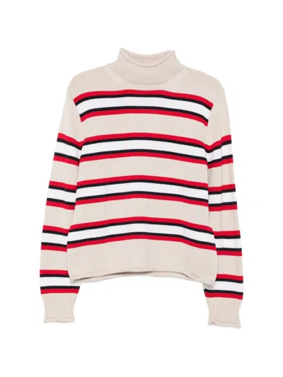 Semicouture Abby Multicolor High-neck Wool Sweater