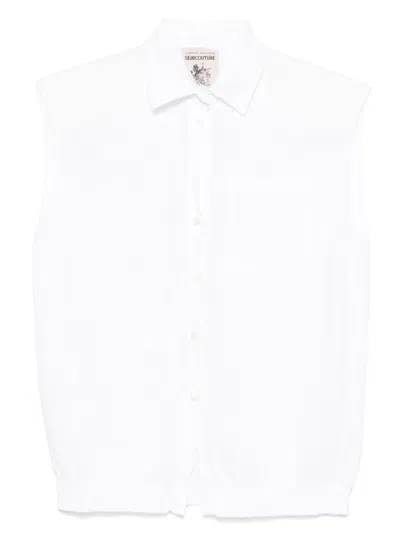 Semicouture Adela Vest In White