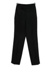 Semicouture Straight-leg Tailored Pants With Mid-rise Waist In Black