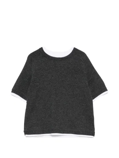 Semicouture Aida Knit Sweater In Gray