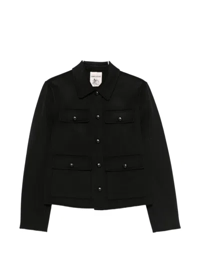 Semicouture Alisa Wool Jacket In Animal Print