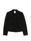 Semicouture Alisa Wool Jacket Long Sleeves Pockets In Black