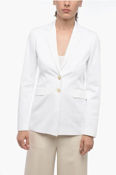 Semicouture Alphonsine Blazer With Flap Pockets In White