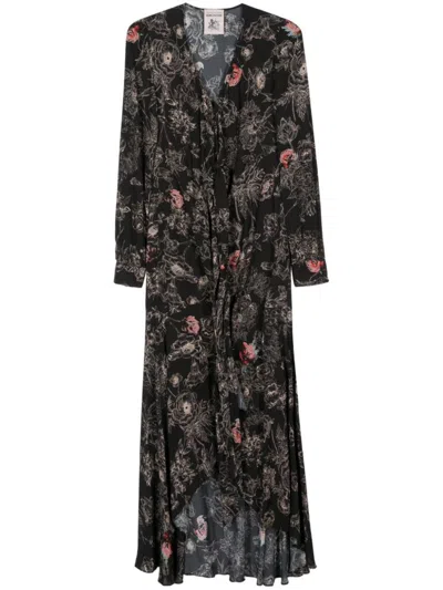 Semicouture Amina Maxi Dress In Black