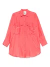 Semicouture Angelica Cotton And Silk Shirt In Pink