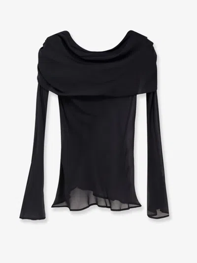 Semicouture Aquilina Georgette Shirt In Gray