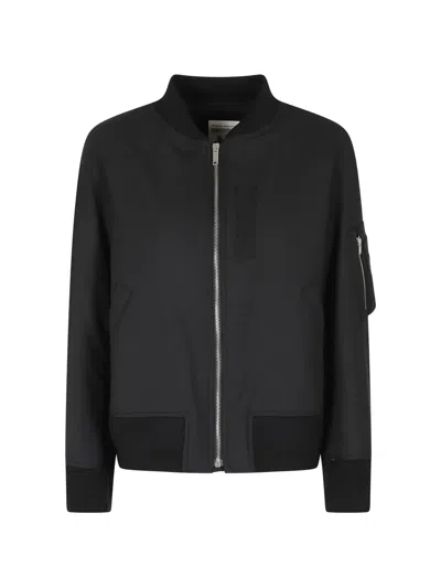 Semicouture Ariella Zip-fastening Bomber Jacket In Black