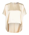 Semicouture Asymmetric Blouse In Neutral