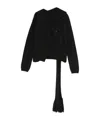 Semicouture Asymmetric Button-down Sweater In Black