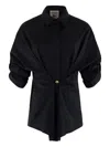 Semicouture Ball-button Blouse In Black