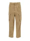 Semicouture Sand-colored Cargo Pants In Cotton Blend Woman In Beige