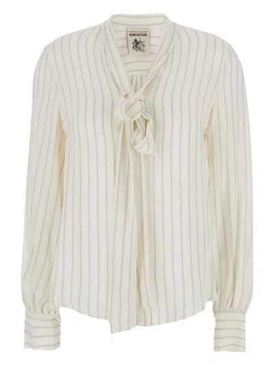 SEMICOUTURE BEIGE 'CHRISTINE' BLOUSE
