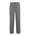 Semicouture Belt-lined Casual Pants In Gray
